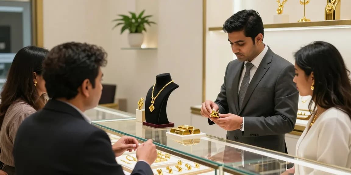 mantra88 login customers exploring luxurious gold jewelry at a refined shop