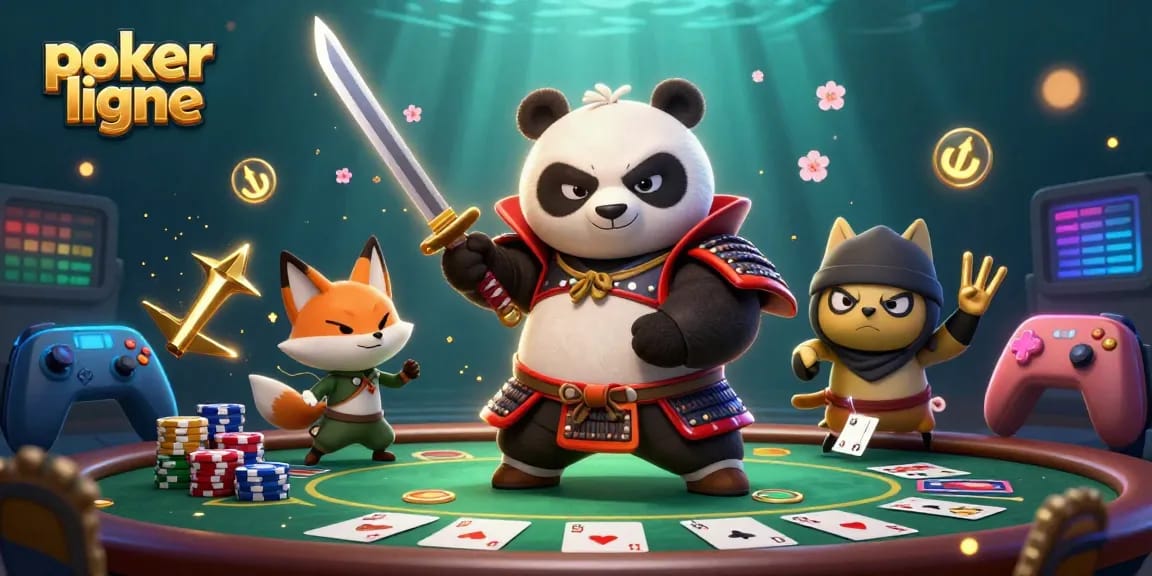 Jouez au poker en ligne et gagnez des jetons en profitant d'une ambiance animée et colorée.