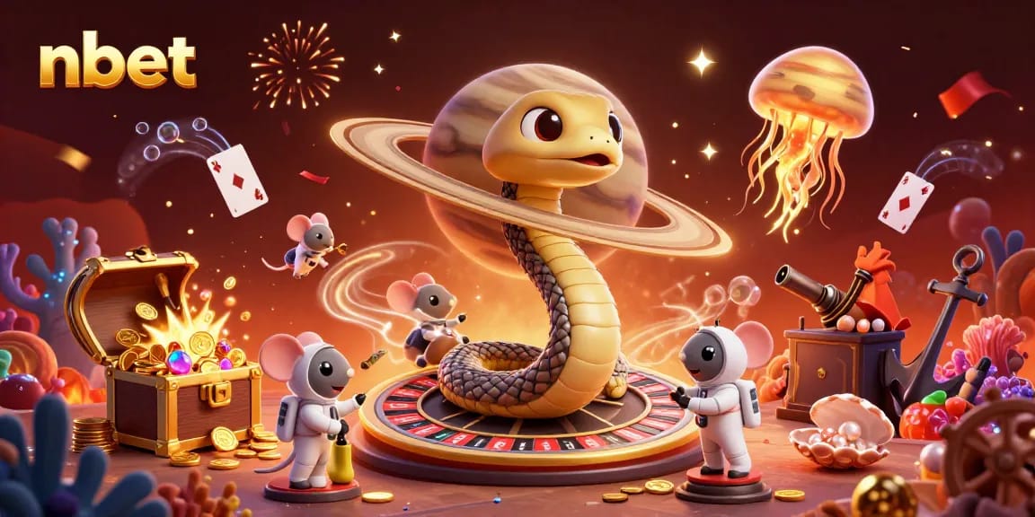 Spin the "nbet" roulette wheel with tiny astronaut mice betting among cosmic elements.