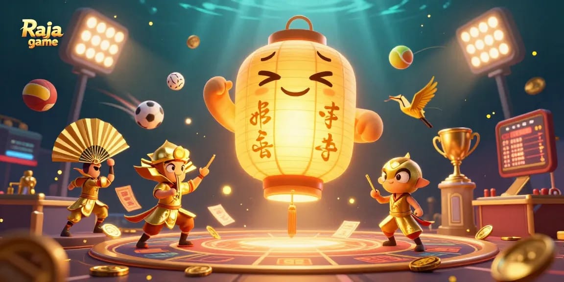 Experience thrilling gameplay and rewards with Raja game, featuring colorful spirits and dynamic sports elements.