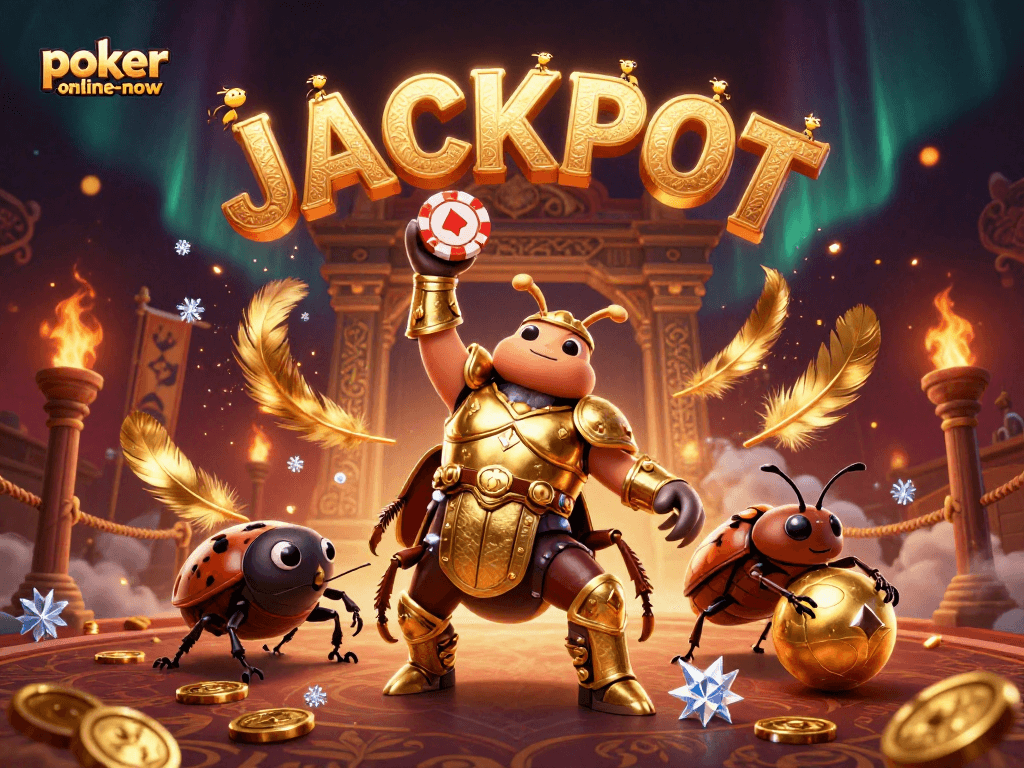 Engage with poker-online-now as a hercules beetle triumphs in casino excitement!