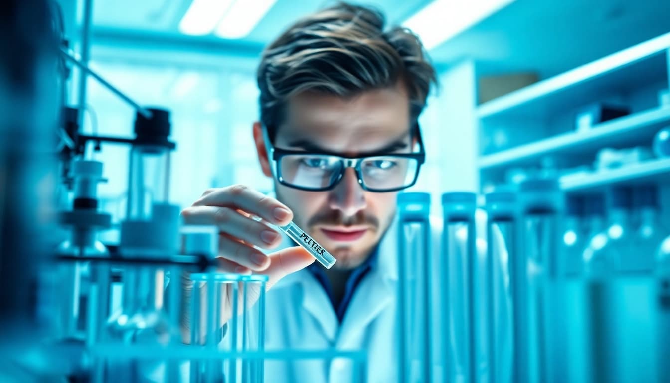 Find out how much is a tb in this detailed laboratory setup showcasing peptide research.