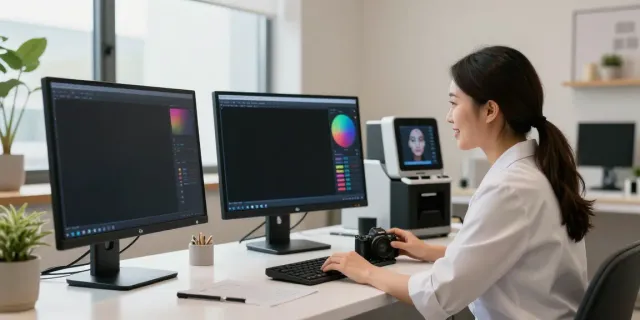 Professional beauty analysis studio illustrating alternatives to QOVES.