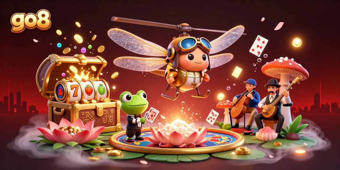 Experience winning at go8 with thrilling slots, bright gems, and lively casino characters!