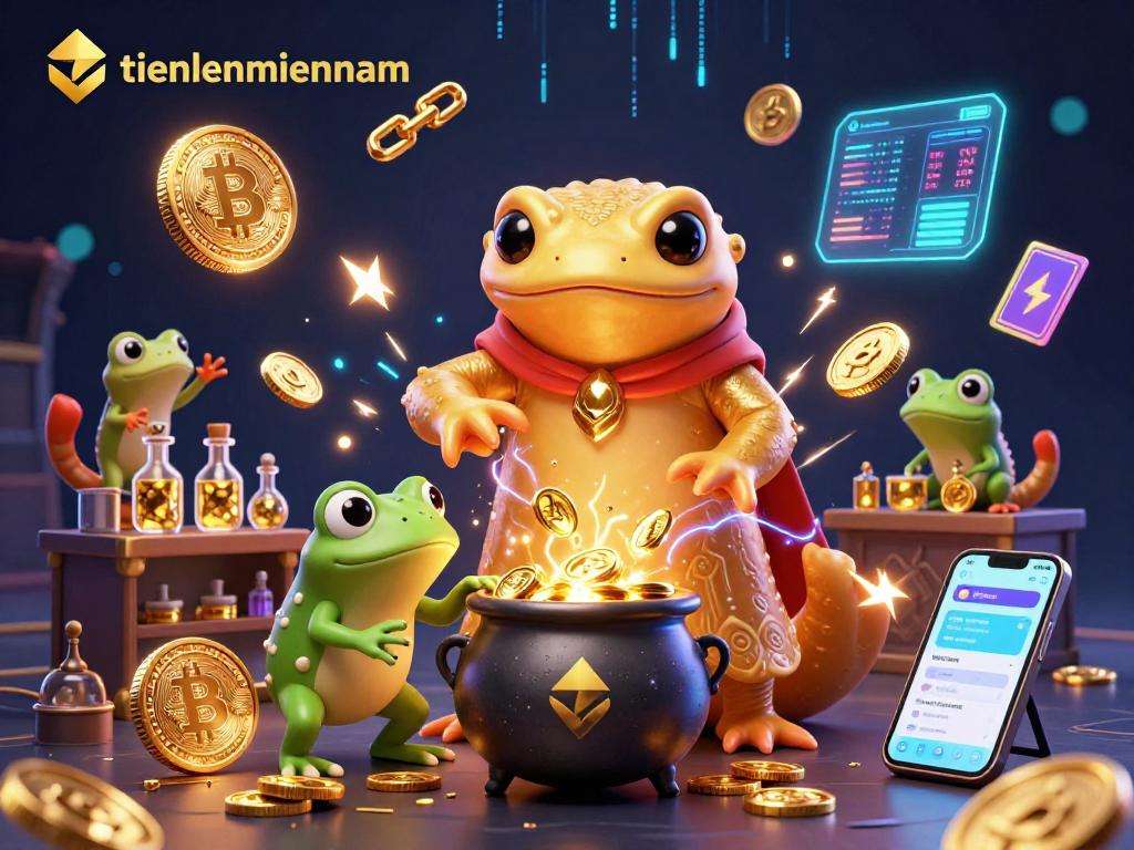 Engage in the exciting realm of tienlenmiennam, where golden treasures and crypto winnings await in this vibrant scene!