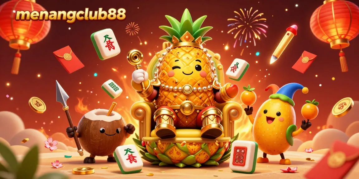 Experience the thrilling adventure of bermain with menangclub88 in this vibrant casino illustration.