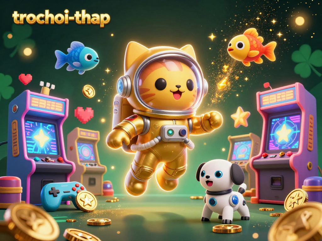 Experience thrill in trochoi-thap with vibrant gaming arcade elements and engaging characters in a casino setting.