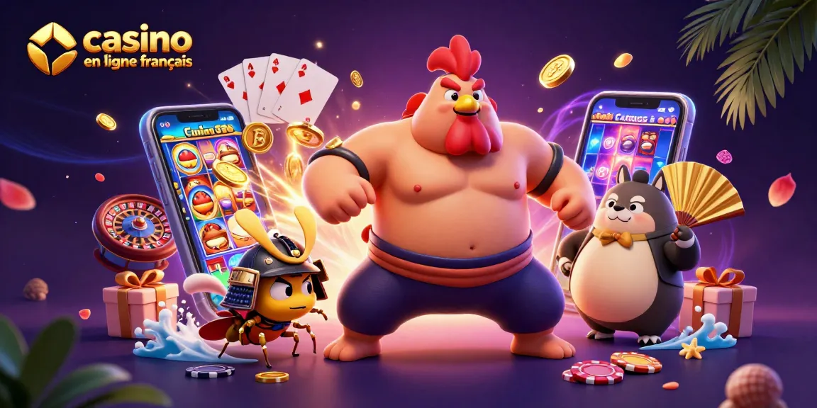 Découvrez les combats et la chance avec notre illustration de casino en ligne français dynamique.