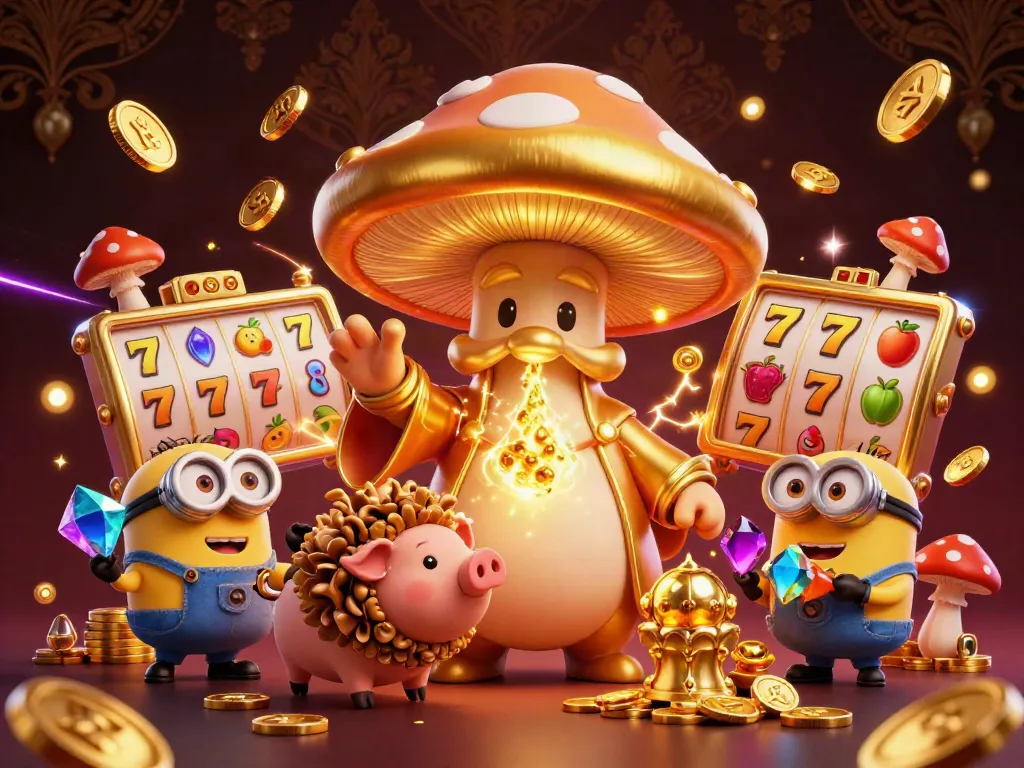 Experience winning at Aussie casino online with immersive 3D gaming illustration featuring magical wizard.