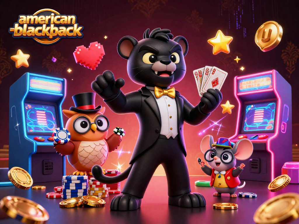 Experience exciting gameplay in american-blackjack with vibrant characters and dynamic casino elements showcasing winning chances.