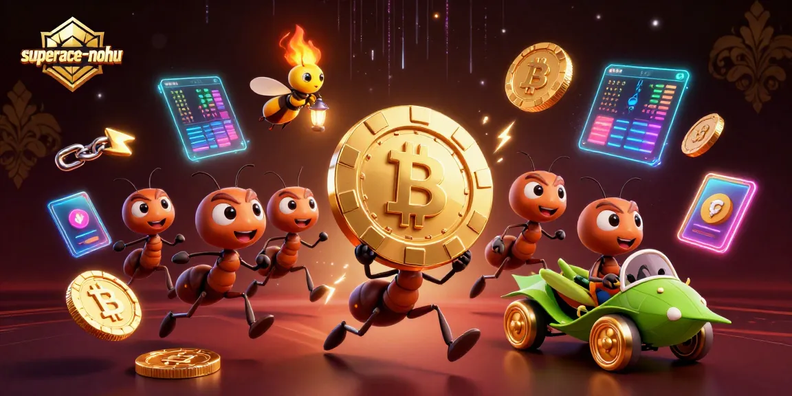 Experience thrilling action in superace-nohu with a team of cartoon ants executing a heist for a golden poker chip.