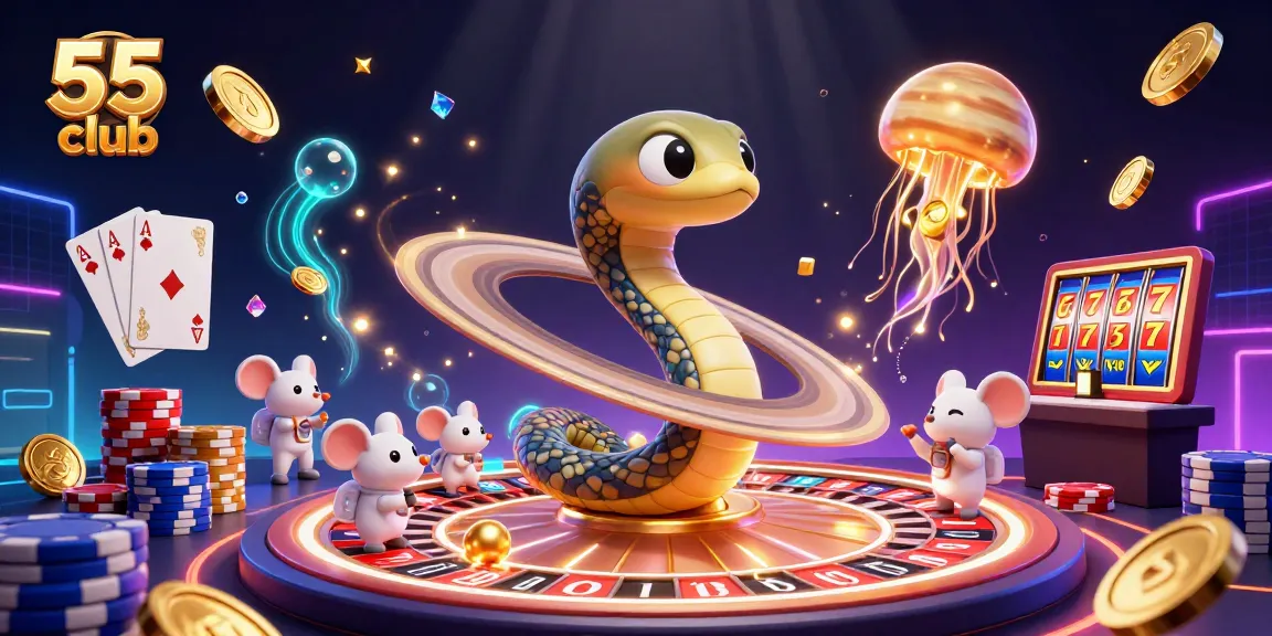 Join the fun at 55 club, where cosmic characters bring thrilling roulette action.