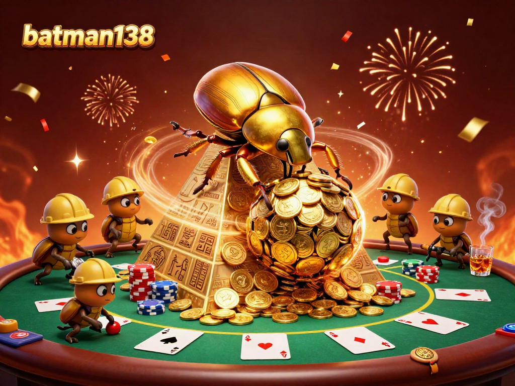 Engage with batman138's dynamic casino scene featuring gold coins and poker excitement.