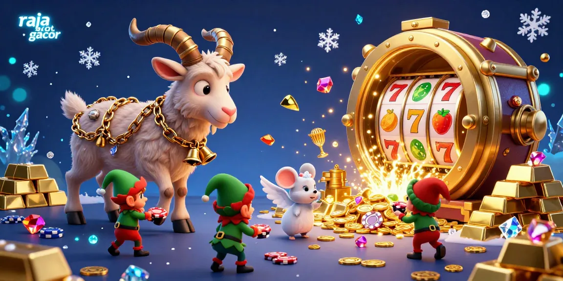 Experience thrilling gameplay at raja slot gacor, featuring vibrant slot machines and festive characters in action.