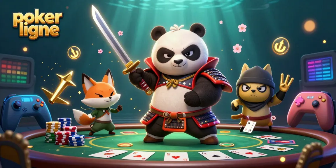Jouez au poker en ligne et gagnez des jetons en profitant d'une ambiance animée et colorée.