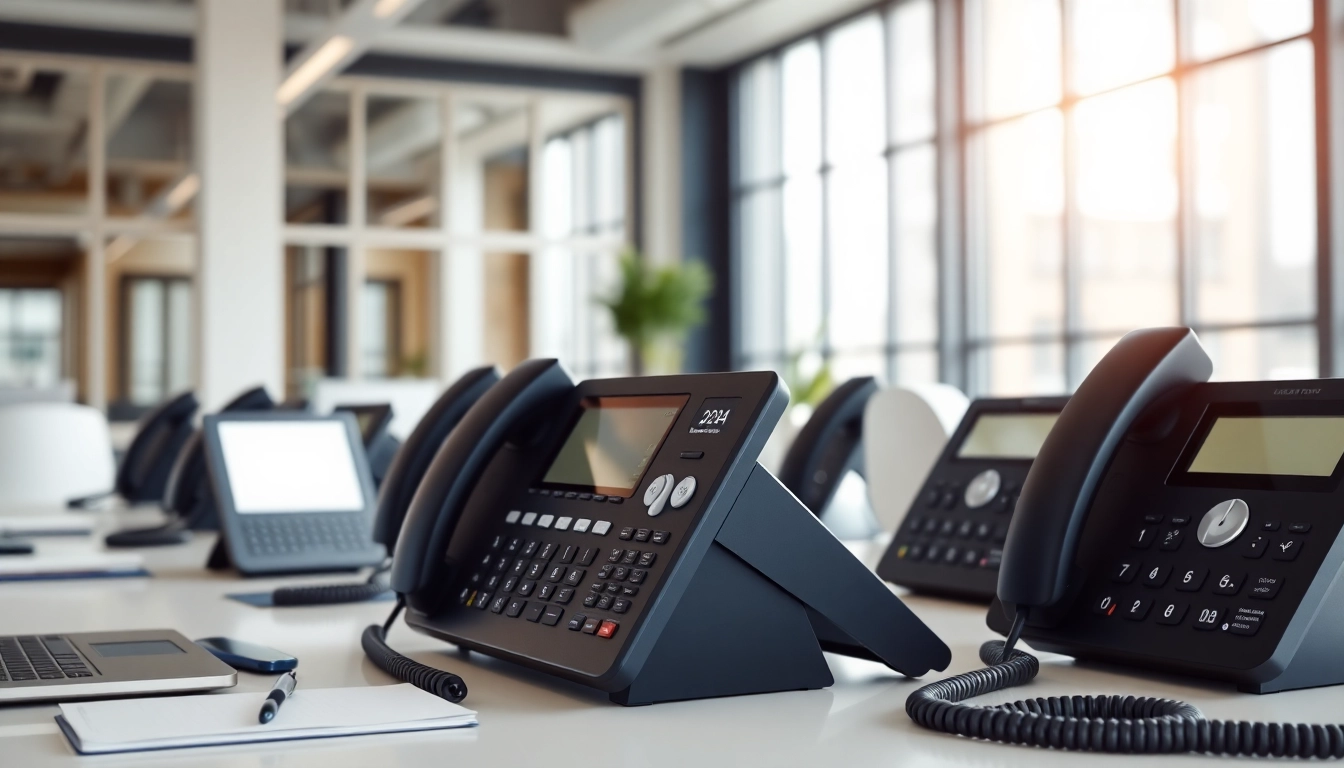 Enhance efficiency with modern business telephone systems in a professional office setup.