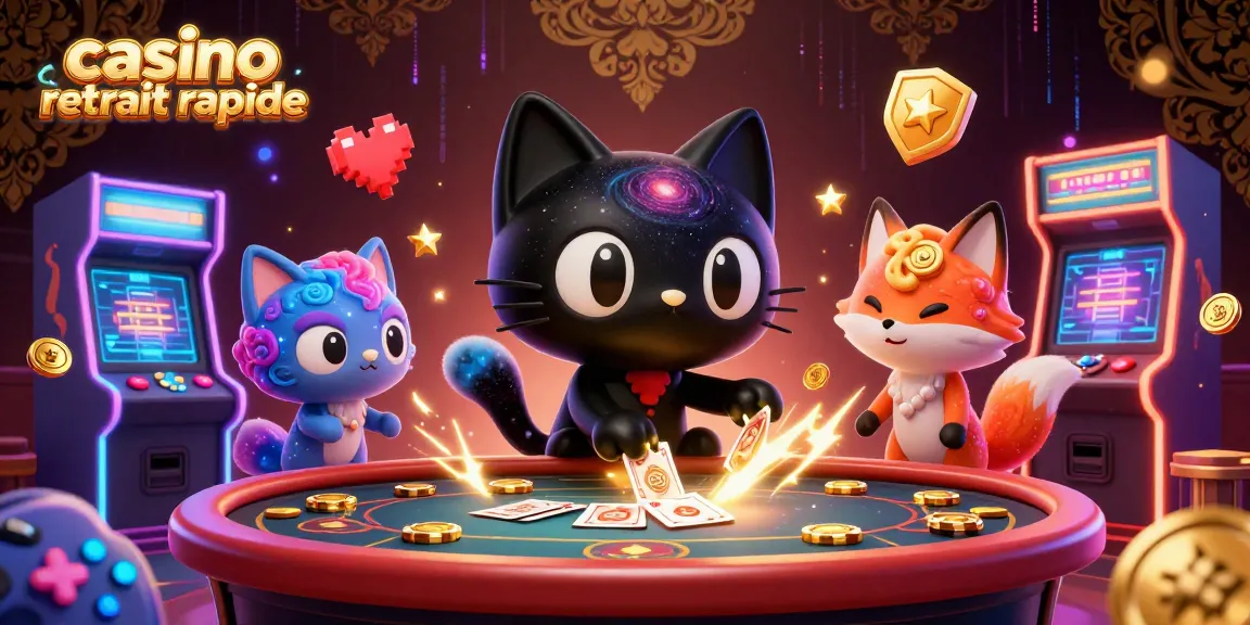 Effectuez vos gains instantanés avec casino retrait rapide grâce à un chat cosmique dans un casino vibrant.