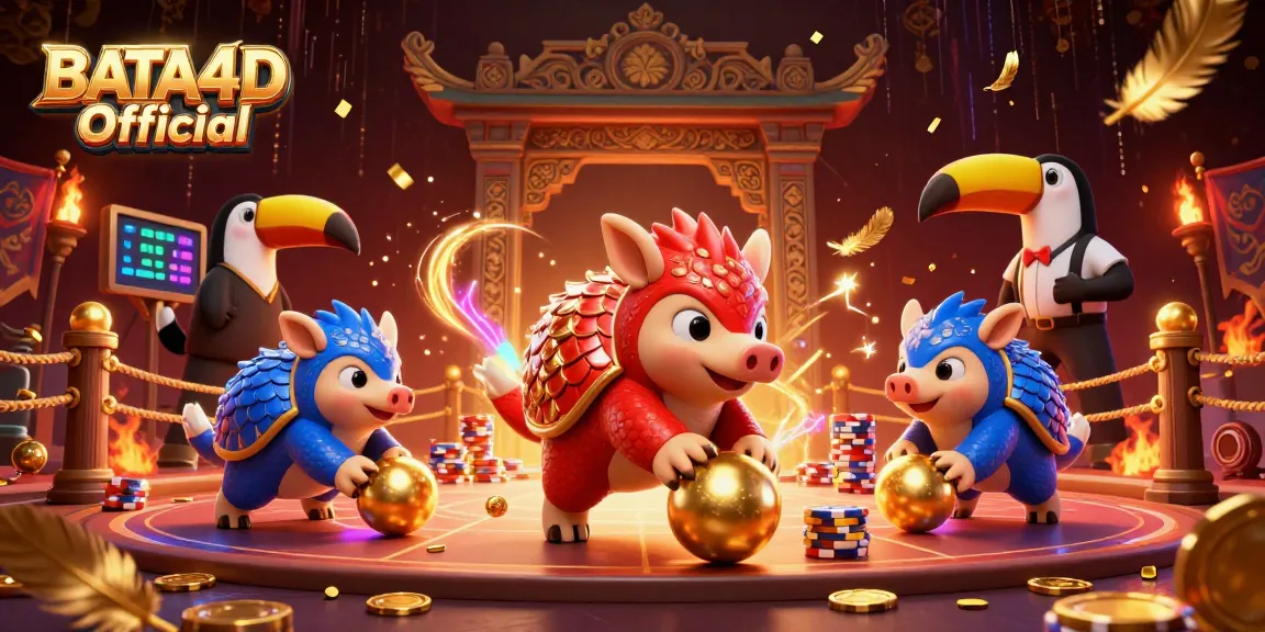 Engage with thrilling gambling action on BATA4D Official with vibrant pangolins in a competitive gaming scene.