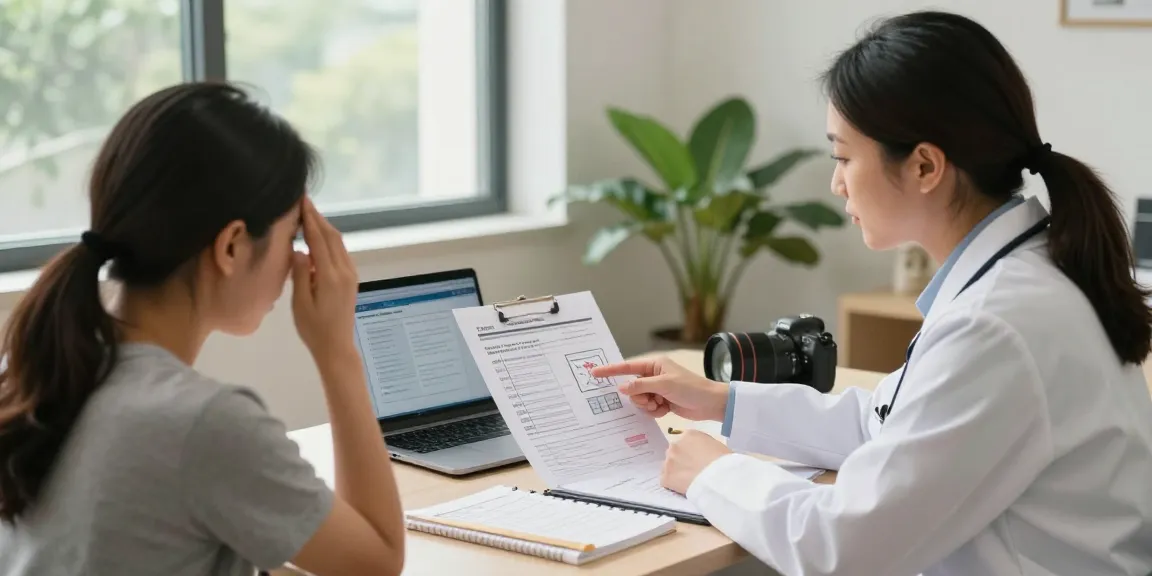 Consultation for headaches treatment UAE with a doctor and patient in a calming environment