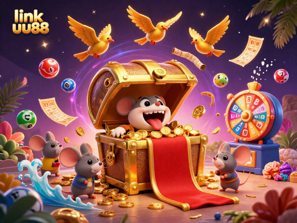 Engage players with link uu88's vibrant lottery scene showcasing adventure and excitement