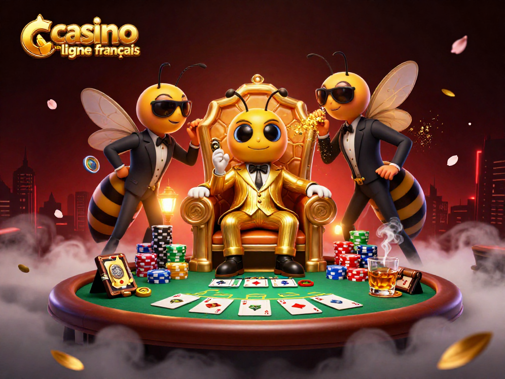 Visualisez l'expérience captivante du casino en ligne français avec des personnages animés au cœur de l'action.