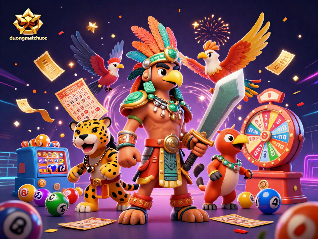 Experience thrilling duongmatchuoc gameplay with vibrant characters and dynamic elements in a festive atmosphere.