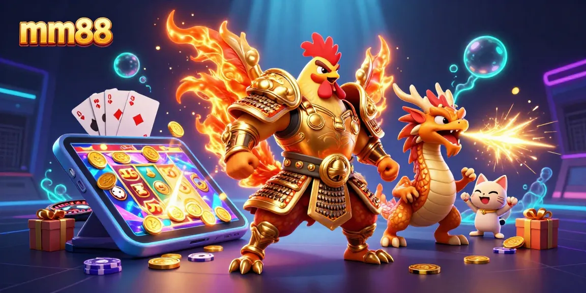 Experience exciting gameplay with mm88 as illustrated by dynamic characters and gaming elements.