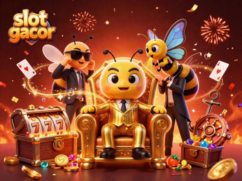 Gambar slot gacor dengan karakter lucu dan detail kasino yang menarik