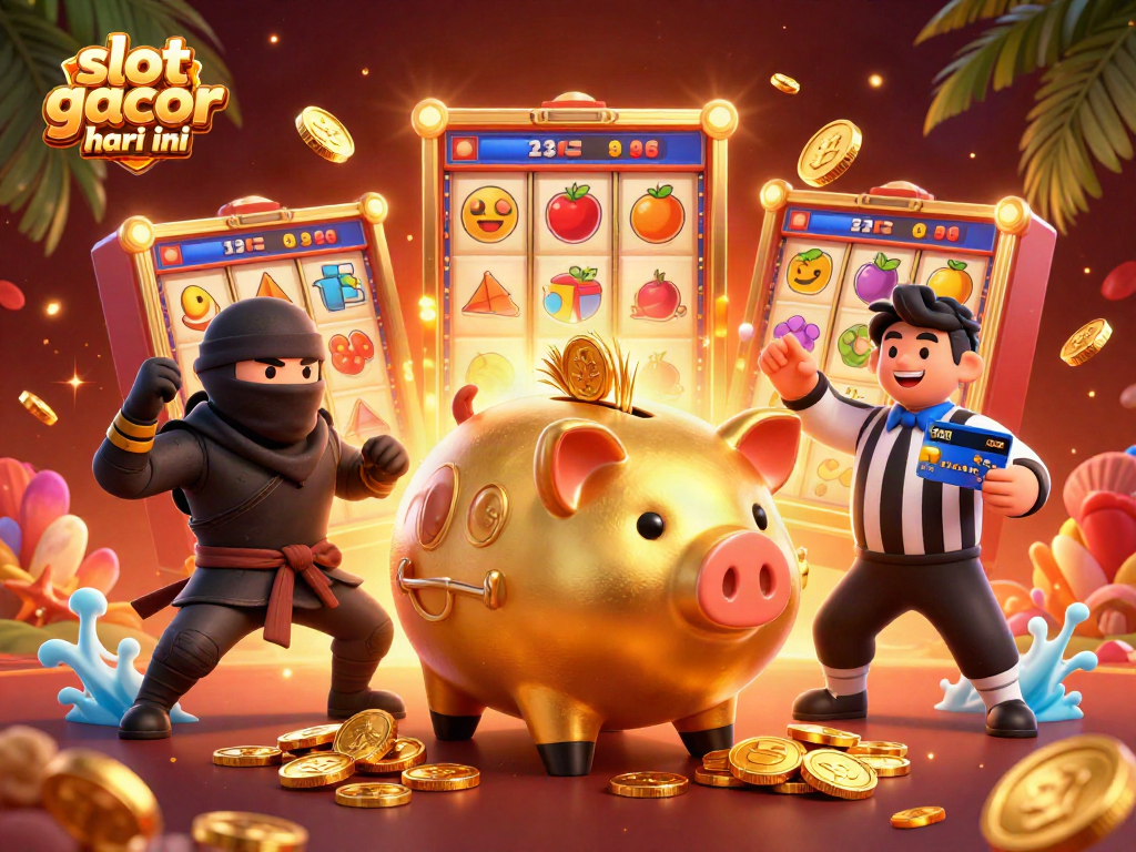 Win big with slot gacor hari ini in this vibrant 3D casino scene featuring exciting characters!