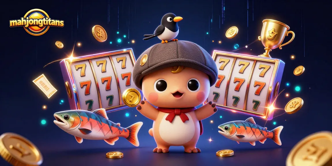 Engage in Mahjong Titans gameplay strategies with captivating visuals of cute characters and lively casino elements.