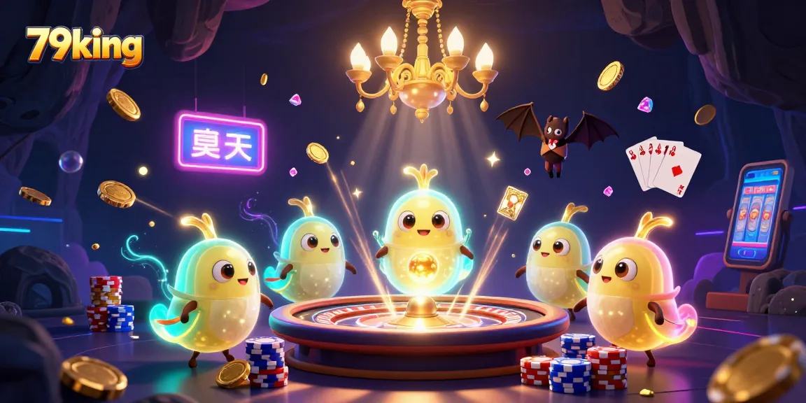 Experience the vibrant 79king casino atmosphere with glowing elements and exciting games.