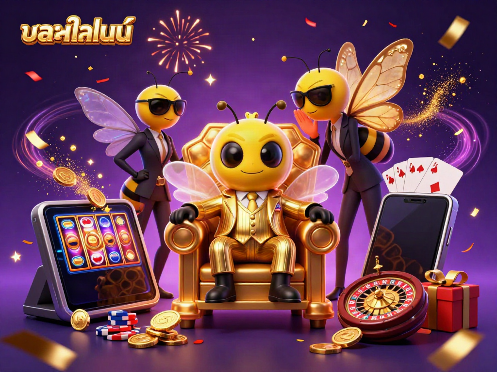 Experience thrilling online gambling with บอลออนไลน์ as vibrant characters engage in an exciting scene.