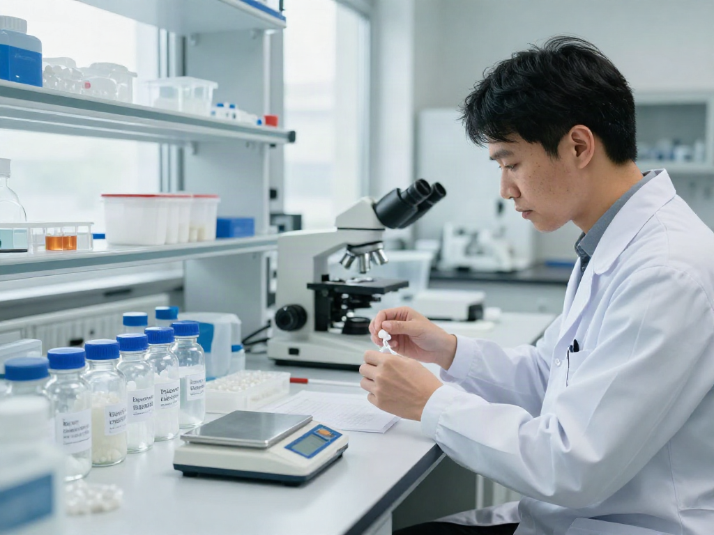 Researcher demonstrating best practices on how peptides are stored and reconstituted in a modern lab.