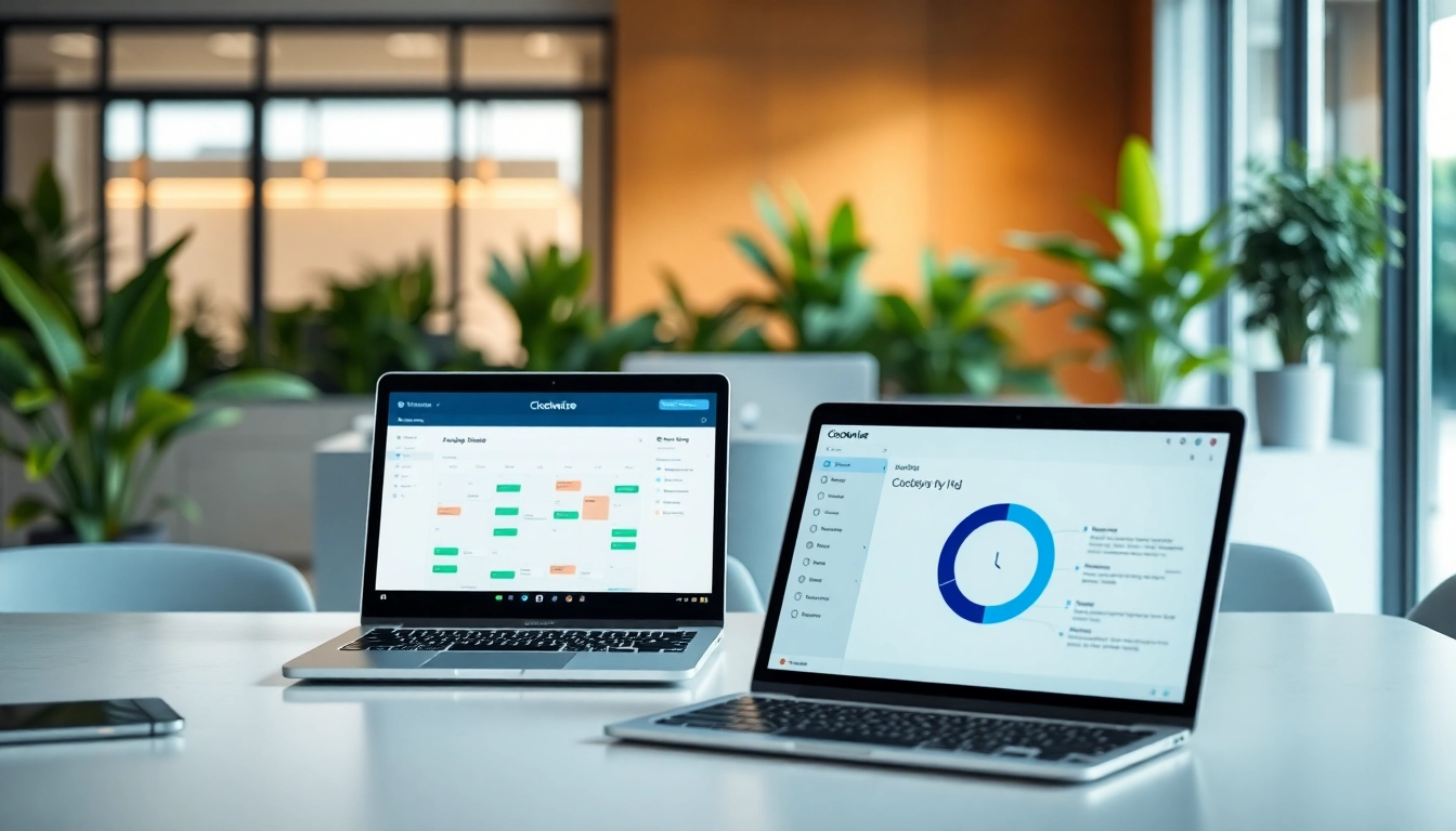 Showcase of Clockwise alternative AI on a productivity tool interface in a modern office setting.