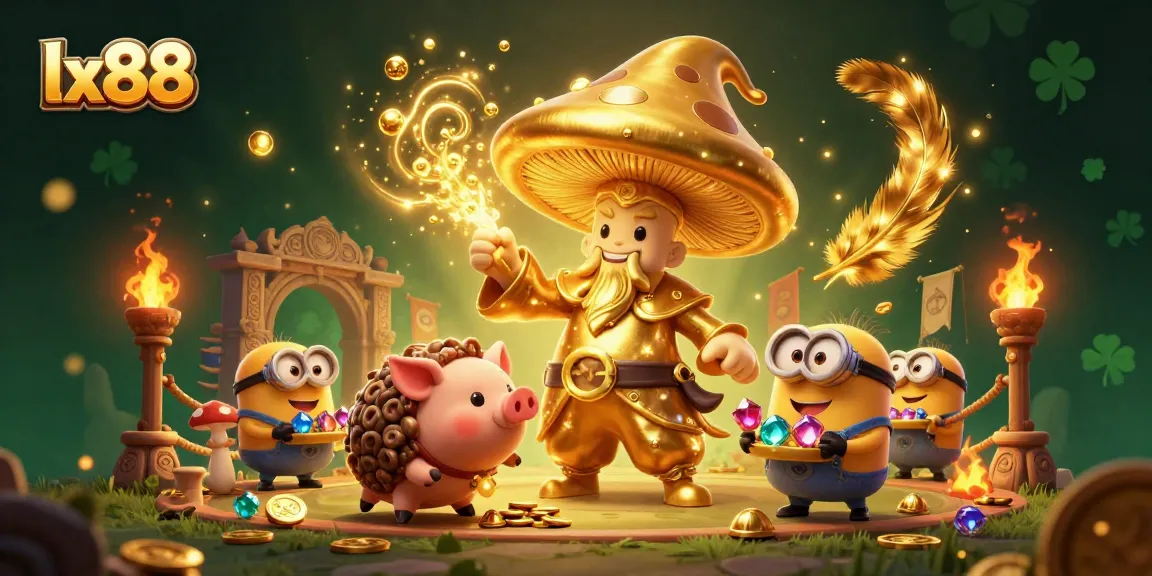 Engage with lx88 and discover the magical treasure in a vibrant 3D casino scene.