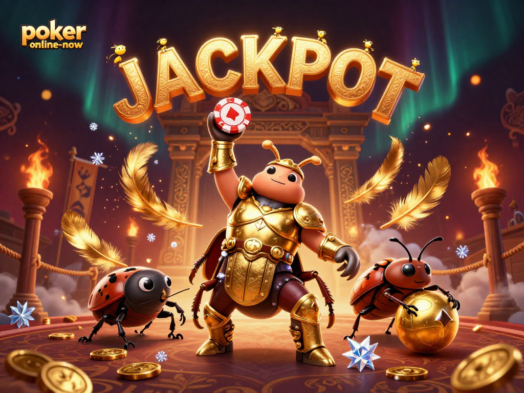 Engage with poker-online-now as a hercules beetle triumphs in casino excitement!