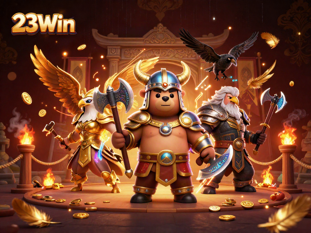 Engage with 23Win's thrilling gambling atmosphere featuring dynamic characters and exciting elements.