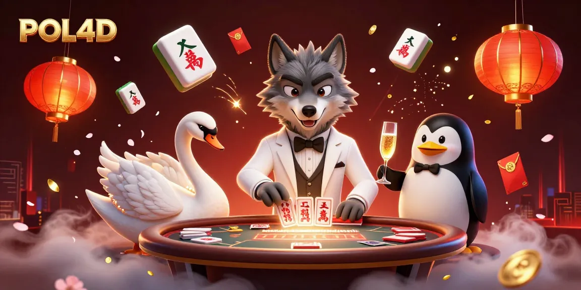 POL4D menghadirkan suasana kasino dengan serigala, angsa, dan penguin, siap memberikan pengalaman bermain yang mengesankan.