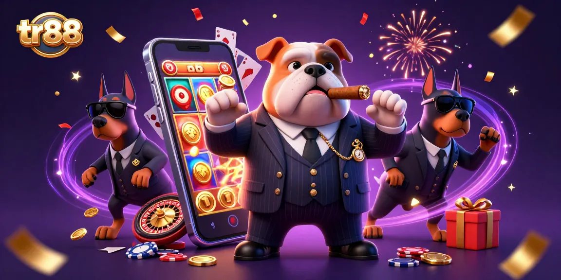 Win big with tr88 at an online casino featuring a 3D mafia theme and vibrant gaming elements.